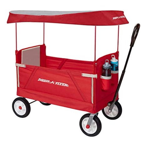Radio Flyer Folding Wagon with Canopy for kids and cargo