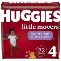Huggies Little Movers Baby Diapers - Size 4