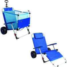Beach Day Lounger Combo Cart